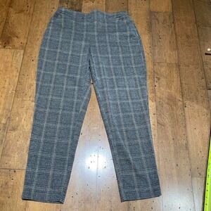 Nine West grey plaid trousers Size M